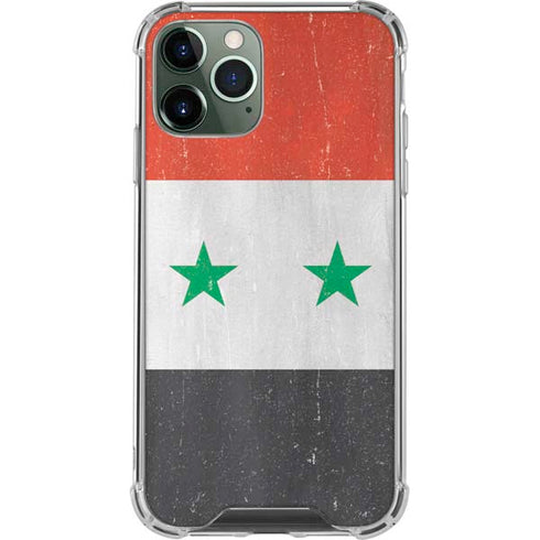 Syria Flag Distressed iPhone 12 Pro Max Clear Case