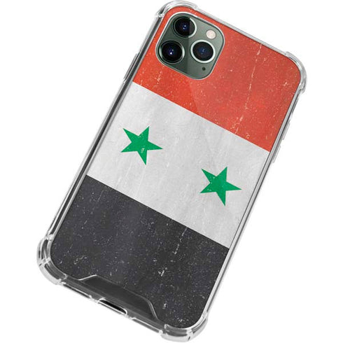 Syria Flag Distressed iPhone 12 Pro Max Clear Case