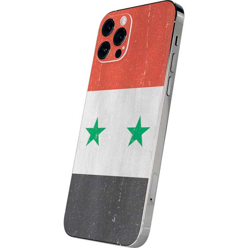 Syria Flag Distressed iPhone 12 Pro Skin