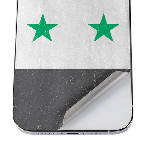 Syria Flag Distressed iPhone 12 Pro Skin
