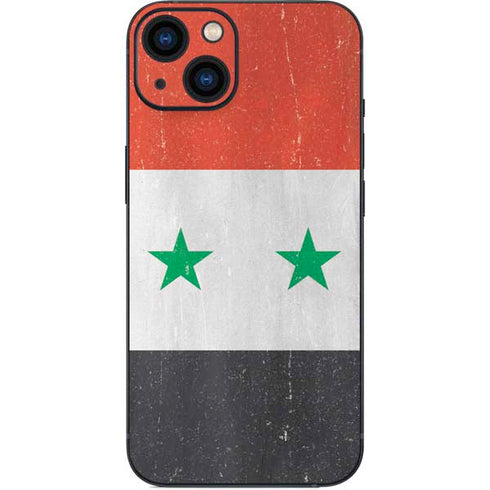 Syria Flag Distressed iPhone 15 Plus Skin
