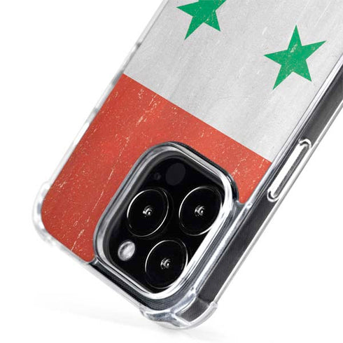 Syria Flag Distressed iPhone 14 Pro Max MagSafe Case