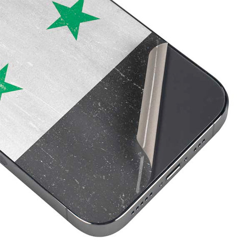 Syria Flag Distressed iPhone 14 Pro Skin