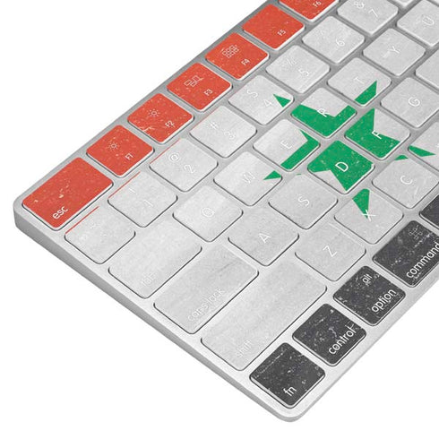 Syria Flag Distressed Magic Keyboard Skin