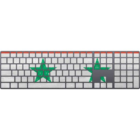 Syria Flag Distressed Magic Keyboard with Numeric Keypad Skin