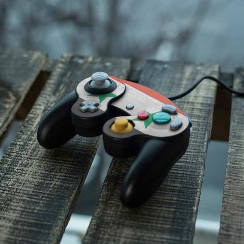 Syria Flag Distressed Nintendo GameCube Controller Skin
