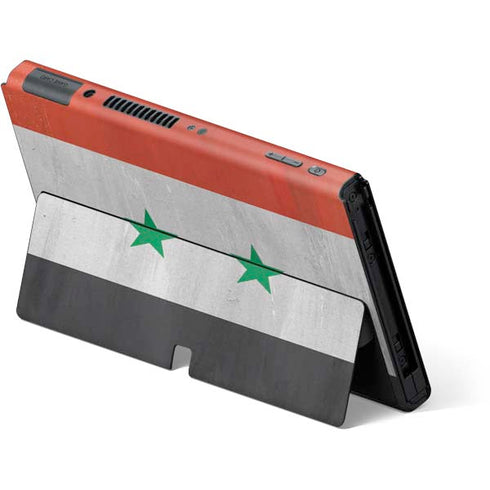 Syria Flag Distressed Nintendo Switch OLED (2021) Skin