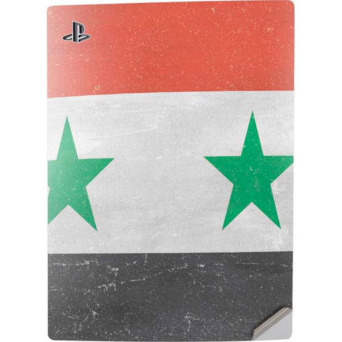 Syria Flag Distressed PS5 Digital Edition Console Skin