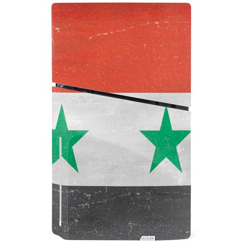 Syria Flag Distressed PS5 Slim Disk Console Skin