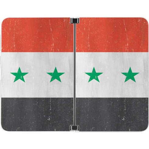 Syria Flag Distressed Surface Duo Skin