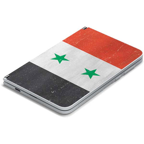 Syria Flag Distressed Surface Duo Skin