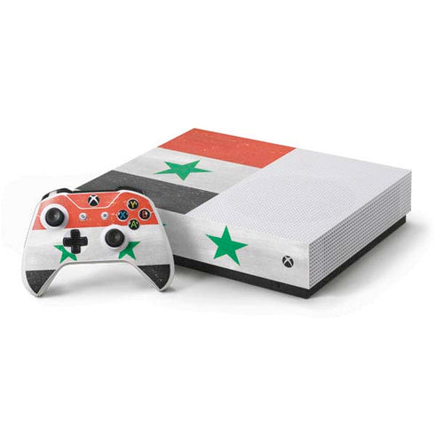 Syria Flag Distressed Xbox One S All-Digital Edition Bundle Skin
