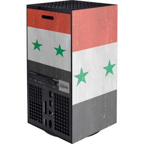 Syria Flag Distressed Xbox Series X Console Skin