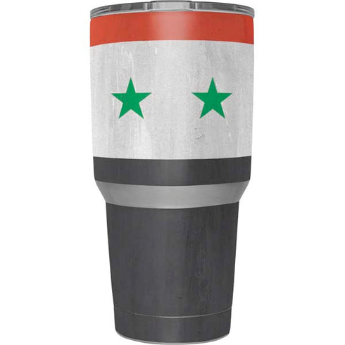 Syria Flag Distressed Yeti 30oz Rambler Tumbler Skin