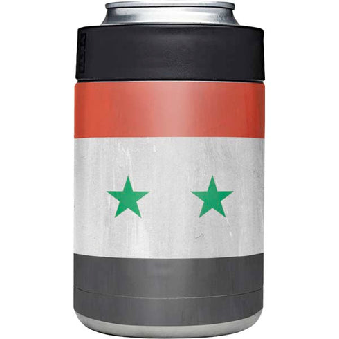 Syria Flag Distressed Yeti Colster Can Insulator Skin
