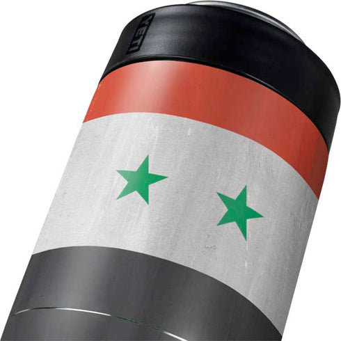 Syria Flag Distressed Yeti Colster Can Insulator Skin