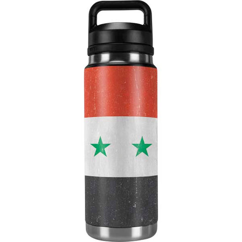 Syria Flag Distressed YETI Rambler 26oz Bottle Skin