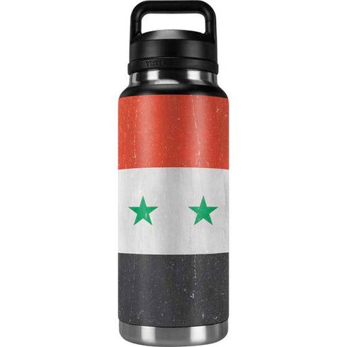Syria Flag Distressed YETI Rambler 36oz Bottle Skin