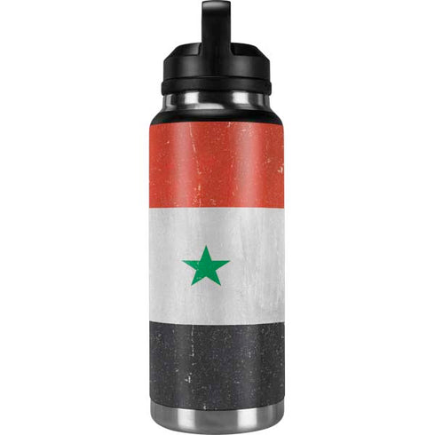 Syria Flag Distressed YETI Rambler 36oz Bottle Skin