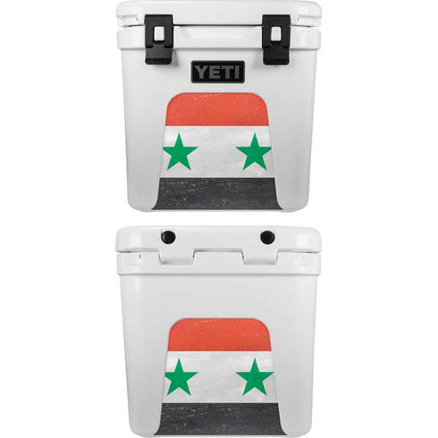 Syria Flag Distressed YETI Roadie 24 Hard Cooler Skin