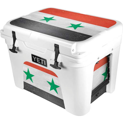 Syria Flag Distressed YETI Tundra 35 Hard Cooler Skin