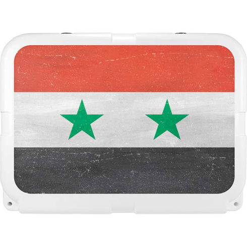 Syria Flag Distressed YETI Tundra 35 Hard Cooler Skin