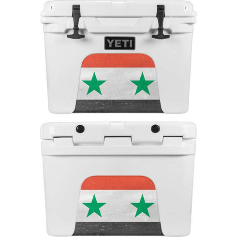 Syria Flag Distressed YETI Tundra 35 Hard Cooler Skin
