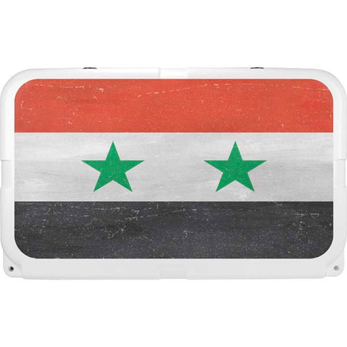 Syria Flag Distressed YETI Tundra 45 Hard Cooler Skin