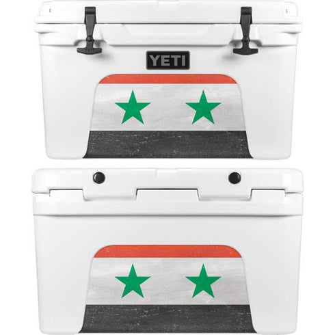 Syria Flag Distressed YETI Tundra 45 Hard Cooler Skin