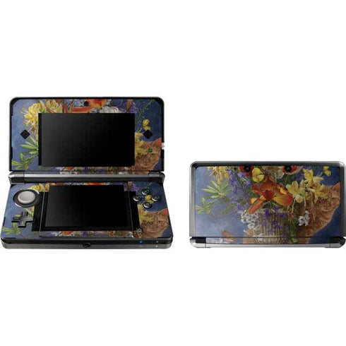 Tabby Cat with Flowers by Nene Thomas 3DS (2011) Skin
