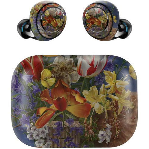 Tabby Cat with Flowers by Nene Thomas Amazon Echo Buds Skin