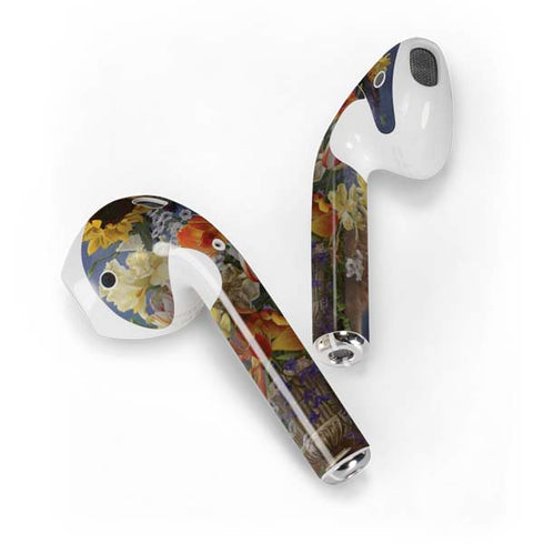 Tabby Cat with Flowers by Nene Thomas Apple AirPods 2 Skin