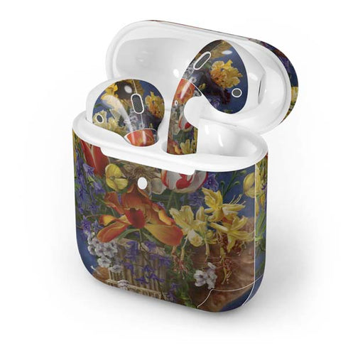 Tabby Cat with Flowers by Nene Thomas Apple AirPods 2 Skin