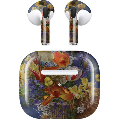 Tabby Cat with Flowers by Nene Thomas Apple AirPods (3rd Gen 2021) Skin