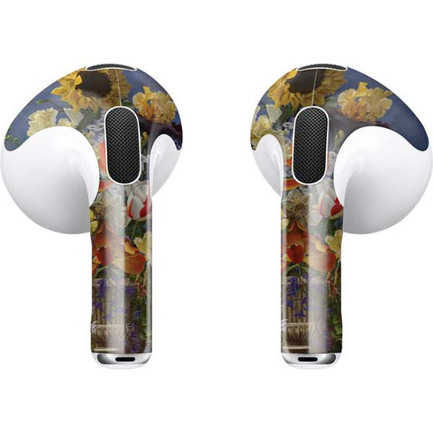 Tabby Cat with Flowers by Nene Thomas Apple AirPods (3rd Gen 2021) Skin
