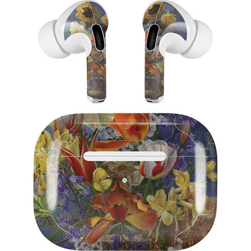 Tabby Cat with Flowers by Nene Thomas Apple AirPods Pro Skin