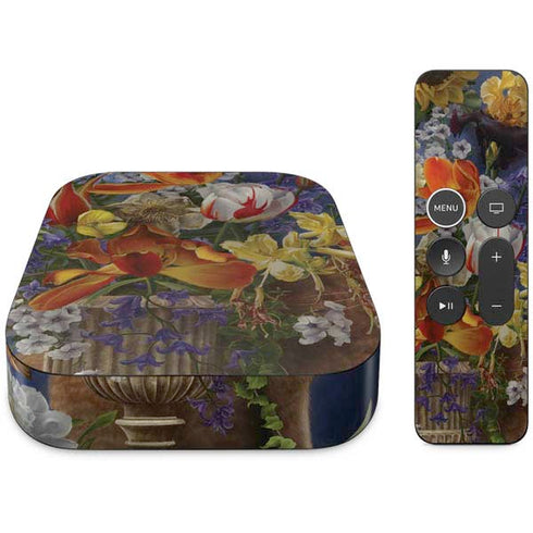 Tabby Cat with Flowers by Nene Thomas Apple TV Skin