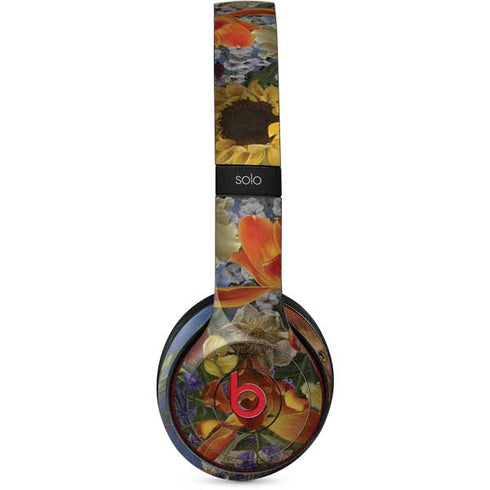 Tabby Cat with Flowers by Nene Thomas Beats Solo 2 Wireless Skin