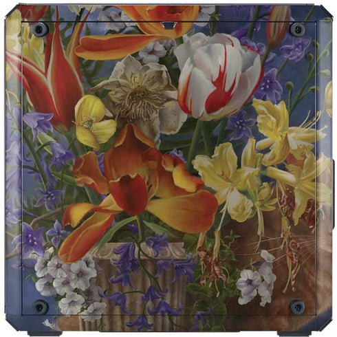 Tabby Cat with Flowers by Nene Thomas Cooler Master MasterBox Q300L Mini Tower Skin