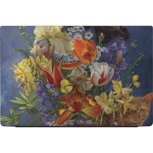 Tabby Cat with Flowers by Nene Thomas Dell Vostro Skin