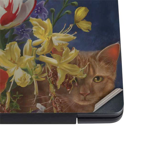Tabby Cat with Flowers by Nene Thomas Dell Vostro Skin