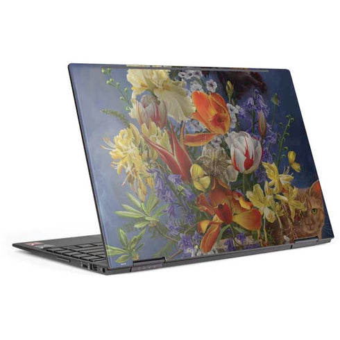 Tabby Cat with Flowers by Nene Thomas HP Envy Skin