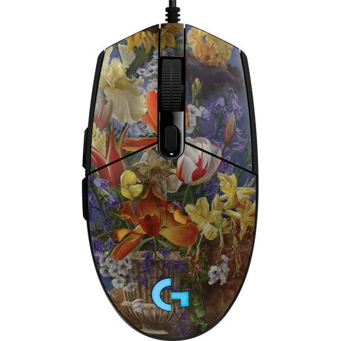 Tabby Cat with Flowers by Nene Thomas G203 Prodigy RGB Wired Gaming Mouse Skin