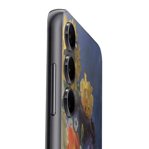 Tabby Cat with Flowers by Nene Thomas Galaxy A14 5G Skin
