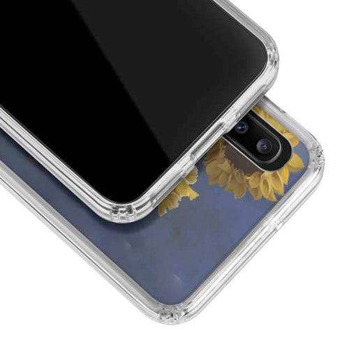 Tabby Cat with Flowers by Nene Thomas Galaxy A30 Clear Case