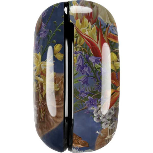 Tabby Cat with Flowers by Nene Thomas Galaxy Buds Pro Skin