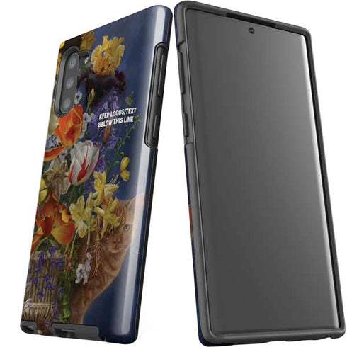 Tabby Cat with Flowers by Nene Thomas Galaxy Note 10 Pro Case