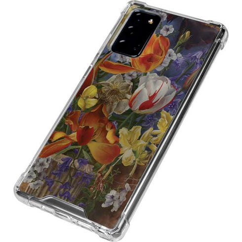 Tabby Cat with Flowers by Nene Thomas Galaxy Note20 5G Clear Case