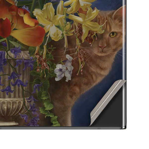 Tabby Cat with Flowers by Nene Thomas Galaxy Note20 Ultra 5G Skin