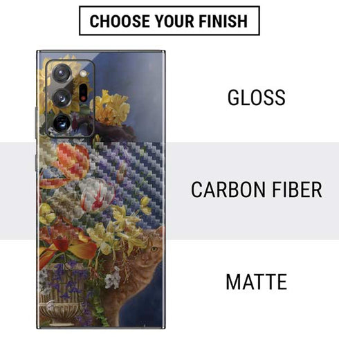 Tabby Cat with Flowers by Nene Thomas Galaxy Note20 Ultra 5G Skin